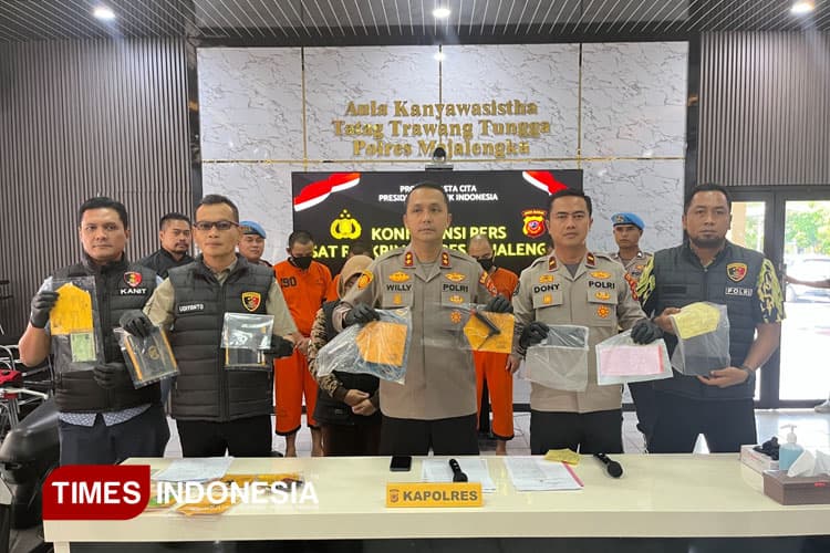 Polres Majalengka Bongkar Komplotan Gembos Ban, Pelaku Gasak Rp100 Juta