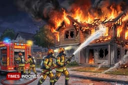 Api Membara saat Sahur, Bengkel di Karangkamulyan Ciamis Ludes Terbakar